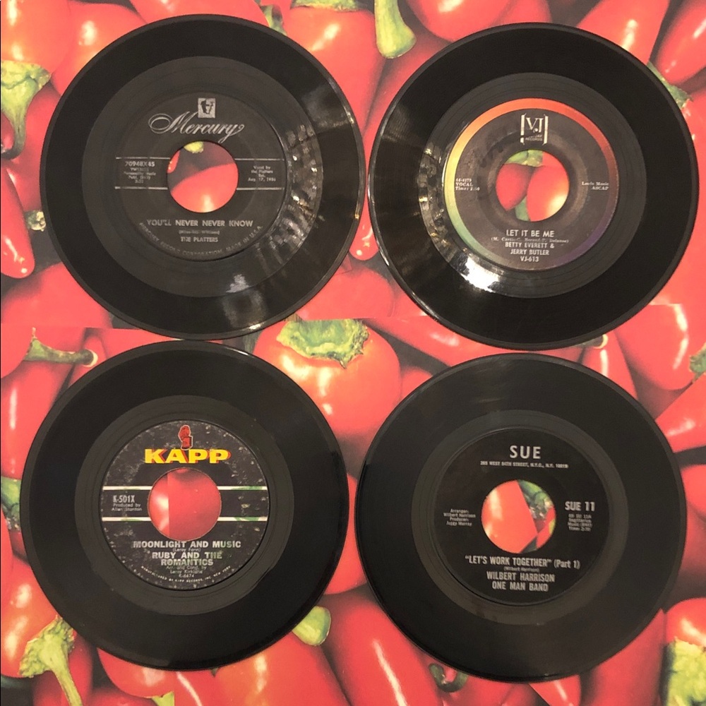 4 Vintage Vinyl 45 Records Funk Soul Genre Ruby And The Romantics…